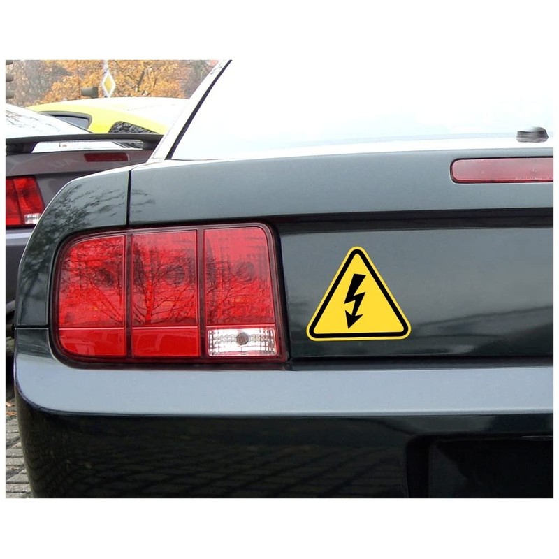 Samunshi® Warning Triangle Flash Sticker Flash Sticker Power Caution 10