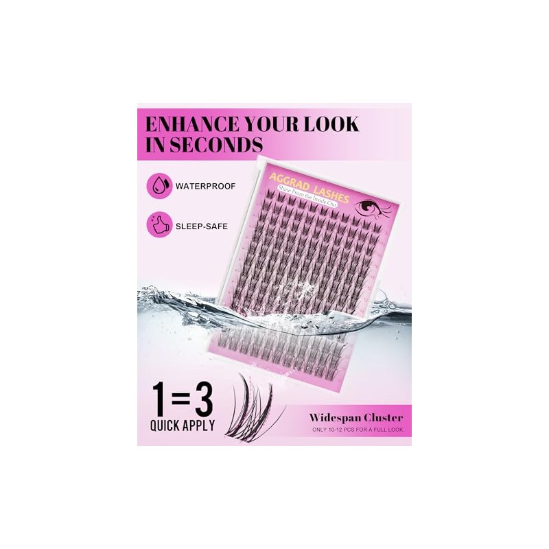 Kit De Extensiones De Pestañas Aphrodite Lash Clusters Wispy Natural