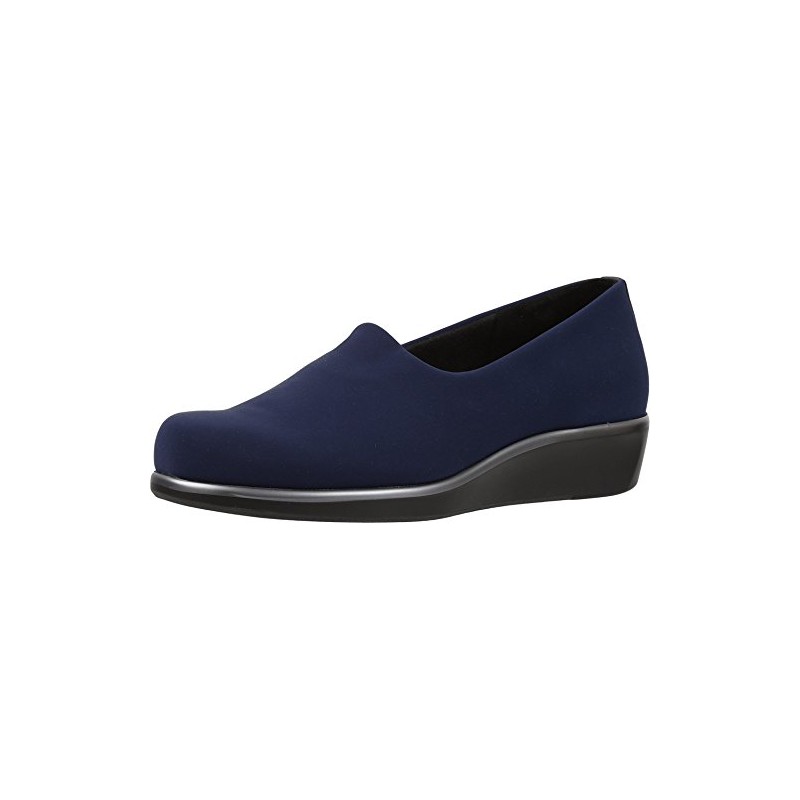 SAS Bliss Slip On Wedge Navy 5 M (M) (B)