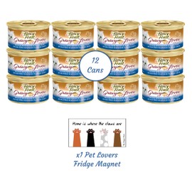 Fancy Feast Gourmet Wet Cat Food Gravy Lovers Feast, 12 cans (Ocean Whitefish & Tuna Feast)