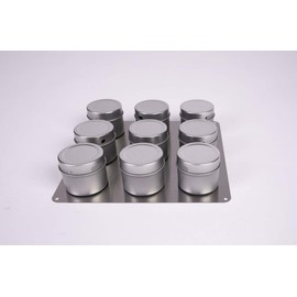 Stainless Steel Spice Tin Base, 10" X 10" for Magnetic Spice Tins, Spice Rack