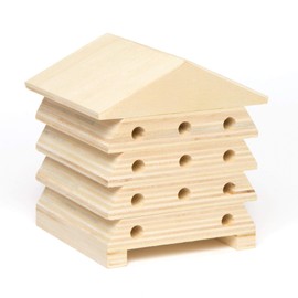 Baker Ross AC805 Wooden Bee Houses-Pack of 2, Perfect for Children to Design and Decorate, Ideal for School Work, Home, Craft Group Tasks