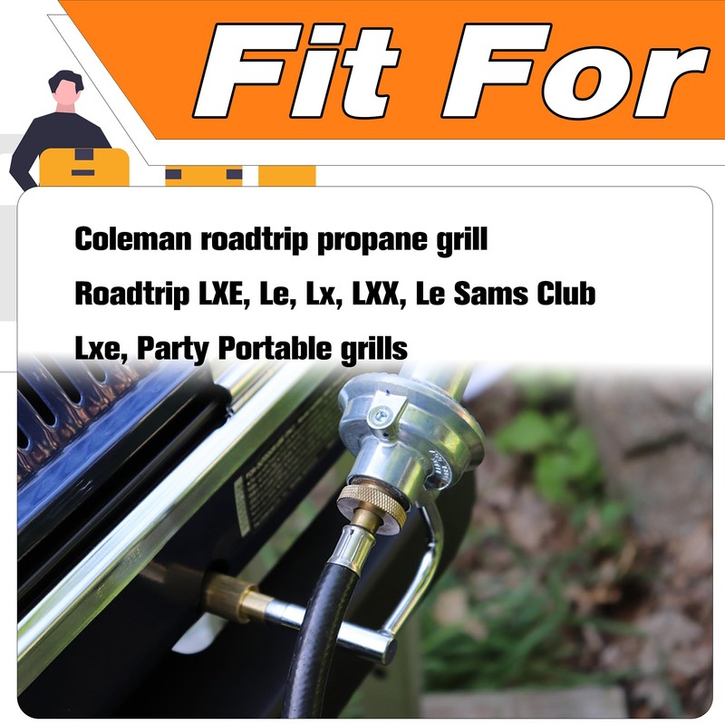 LEVANLIGHTING Roadtrip Grill Regulator Gas Propane Adapter Regulator Compatible with