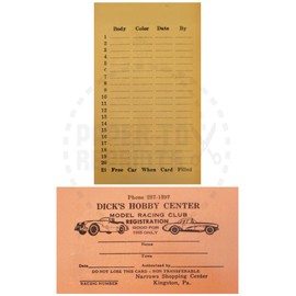 DICK'S HOBBY CENTER MEMBERSHIP CARD - VINTAGE REPRINT