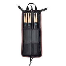EASTROCK Drum Sticks Bag with 3 Pair Drumsticks,Drumstick Bag with Floor Tom Hook,Carrying Strap (Brown)