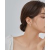 ONNFMH Pink Gold Cherry Blossom Bow-Knot 18k Women's Popular Earrings,
