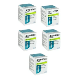 Pack 5 Accu Check Instant C/50 Tiras Reactivas De Glucosa
