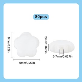 HOBBIESAY 80Pcs Natural Cultured Freshwater Beads Natural Shell Flower Beads Shells Craft Bead Flat Flower Bead for Jewellery Making Bracelet Crafts Hole:0.7mm