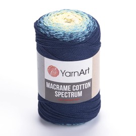 Yarn Art Macrame Cotton Spectrum Macrame Cord 8.80 Oz, 246.06 Yds 80% Cotton Macrame Rope Multicolor Macrame, Colorful Macrame Yarn Weight Worsted - Aran(4) (1328)