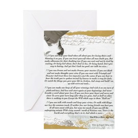 CafePress Graduation Baccalaureate IF By Rudyard Kipling Gre Folded Greeting Card Glossy