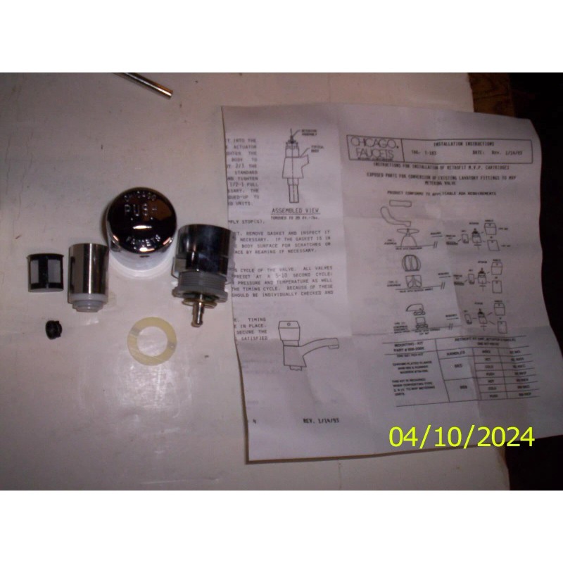 Chicago Faucet 669 RKCCP Metering Valve Kit, COLD Handle
