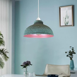 LEDSone Green Cama Ceiling Lamp Shade 29cm Metal Kitchen Lamp Shade Pendant Lighting Ceiling Light Shade, Ceiling Fitting Light Industrial Style Light for Indoor Pendant Light Shade lamp Shade