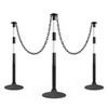 RoadHero 3 Pack Traffic Delineator Post with Weighted Rubber Base,