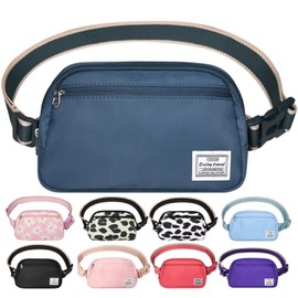 DMLuna Small Crossbody Bags for Women Trendy, Lightweight Fanny Pack for Women & Men, Mini Belt Bag, Waist Bag with Adjustable Strap for Running Workout Traveling, Peacock Blue