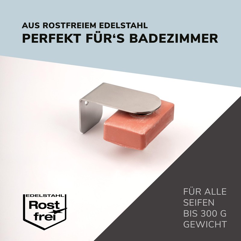 bremermann PUREZZA Magnetic Soap Holder - Free Hanging Soap with