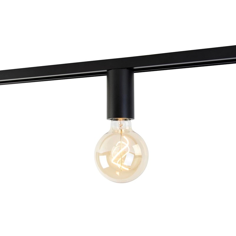 QAZQA - Modern E27 Socket with Rail Suspension for 1-Phase