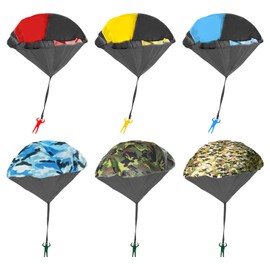 HDGSAFD 6 Stück Fallschirmspielzeug, Tarnfallschirm, Handgeworfener Fallschirm Für Kinder, Outdoor-Spielzeug Für Kinder, Kreatives Spielzeug