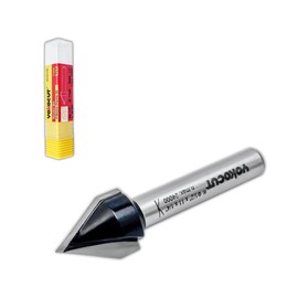 YOKOCUT Chamfer Router Cutter Bit, 1/4 Inch Shank, 12.7mm Cut Diameter & 60 Degree V Groove, Tungsten Carbide Tipped Router Bit (CHAM V GROOV A=60 DEG - 12.7MM DIA - 1/4 SHANK)