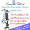 DREAMSTITCH 4130376-46 Open Toe Free Motion Quilting Darning Spring Presser