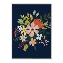 Kate and Laurel Sylvie MC 481 Floralis C Framed Canvas Wall Art by Mia Charro, 28x38 White, Oversized Vibrant Floral Art