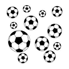Design With Vinyl Wall Decal Soccer Ball Pattern Bedroom Wall Sticker Decoration - Removable - Size: 10 in x 10 in