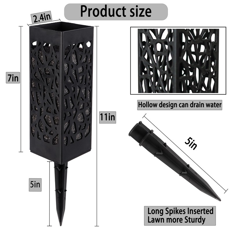 Cemetery Vases with Spikes and Foam - Cemetery Flower Holders