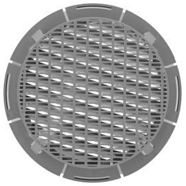 Amig - Round Aluminium Grille with Mosquito Net | Ventilation Slits for Exhaust Air | Ideal for Kitchen and Bathroom Ceiling | Inner Diameter: 8 cm | Colour: Silver