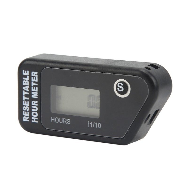 Motorcycle Digital Tach Hour Meter LCD Display Timer IP68 Waterproof