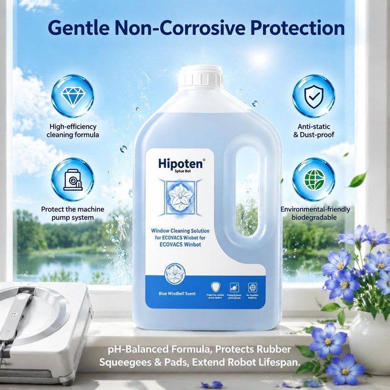 Hipoten 1L Window Cleaning Solution for ECOVACS Winbot W3/W2S/W2 PRO/W1/MINI