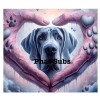 Unbranded 20oz Sublimation Tumbler Wrap Great Dane Heart Hands Ready To Press Transfer