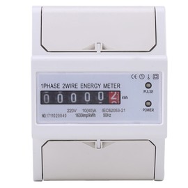 1 Phase 2 Wire DIN Rail Electronic Energy KWh Meter  10(40)A