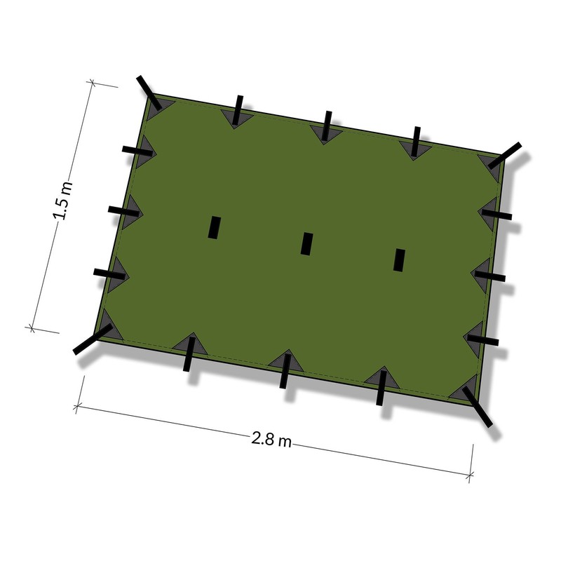 DD Tarp S - Olive green (9ft x 5ft)