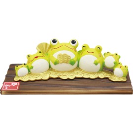 リュウコドウ 福ならべ かえる 置物 19-305A 幅17cm