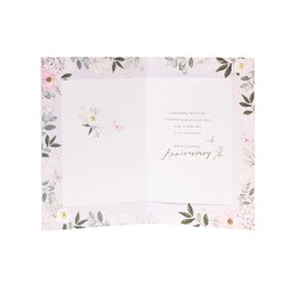 UK Greetings Anniversary Card for Him/Her/Friend - Floral Holographic Design