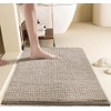 LEZUAN Chenille Bath Mat, Soft Bath Mat, Non-Slip Bath Mat,