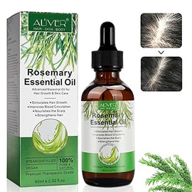 Hair Aceite Esencial Romero Aceite de Romero para Cuidado de la piel Crecimiento del Cabello Aceite Esencial de Aromaterapia Rosemary Oil Uso Difusore, Humidificador, Pieles Masajes o Cabello - 30 ml