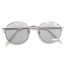 MERRY PLEASURE TY3550PH Dimmable Sunglasses, Polarized Sunglasses, For Fishing, Sports, Driving, Date, Men's, Women's, Boston, Round Glasses, Light Color Lens, Light Color, SILVER×Lt.SMOKE