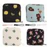 4 Pcs Portable Sanitary Napkin Storage Bag, Reusable Period Bag