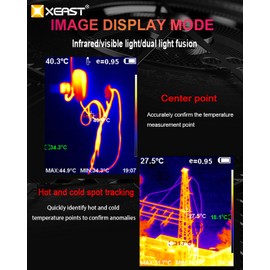 Thermal Imaging Camera, 160 x 120 IR Resolution Handheld Infrared Camera, 2.8" LCD Screen Video Record，25Hz Refresh Rate,-4°F to 1022°F,Thermal Imager with Video Recording， IP54 Infrared Camera