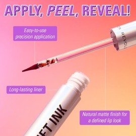 Revolución Lip Shift Ink Peel Off Lip Liner Stain Red Reveal | Larga duración con acabado mate, vegano y libre de crueldad animal