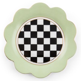 MACKENZIE-CHILDS Butterfly Toile Ceramic Dinner Plate, 11 Inches, Pistachio