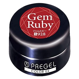 PRE GEL Color EX Gem Ruby 0.1 oz (3 g) PG-CE928 UV/LED Compatible