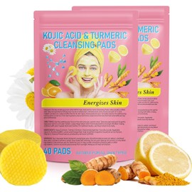 Discos Limpiadores con Ácido Kojic y Cúrcuma 40 PCS para Poros y Exfoliación