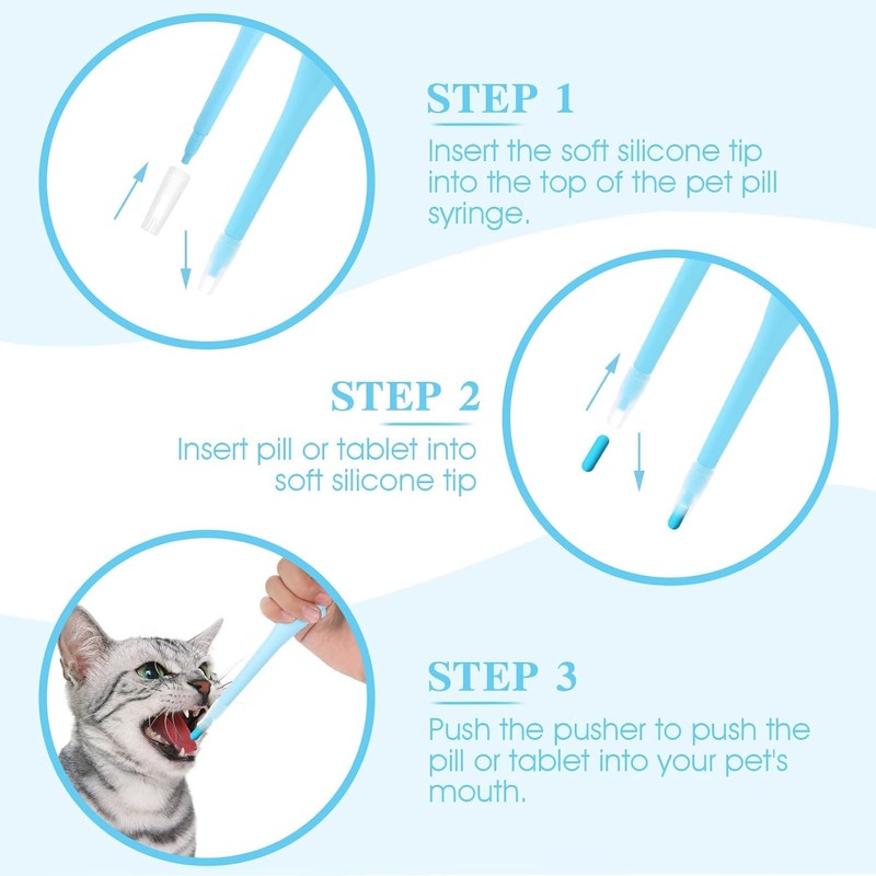 DoggKKin 2pcs Pet Pill Dispenser for Cats & Dogs -
