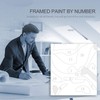 Frameless Paint by Number Kit with 6 Patterns, Linen Canvas,