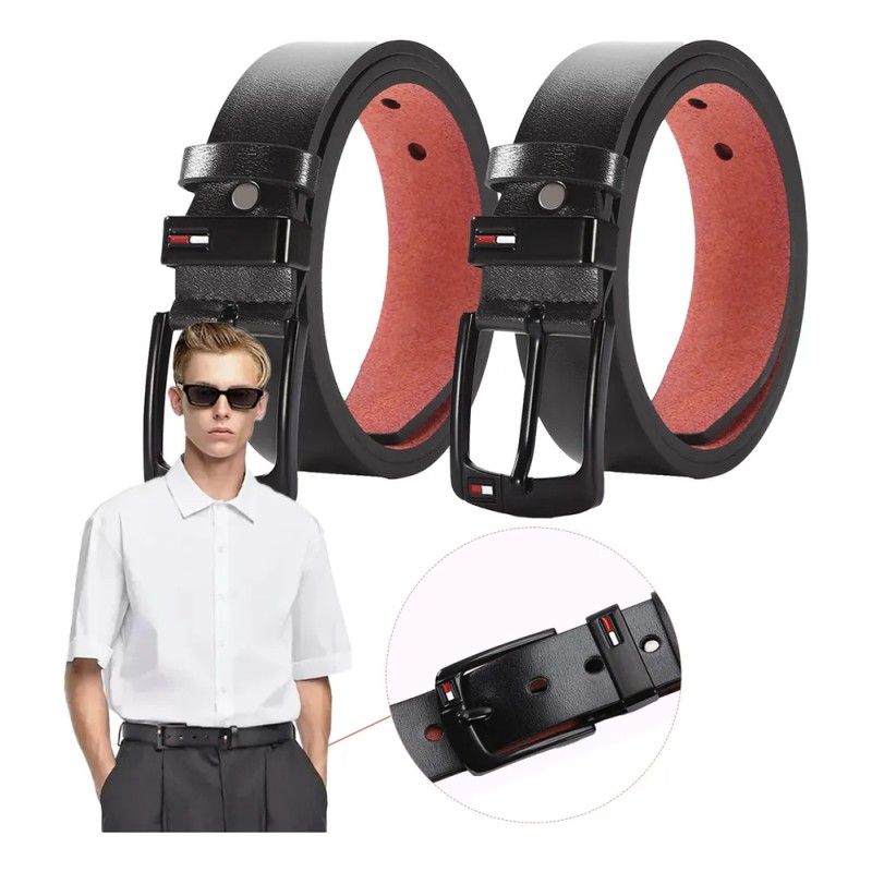 Cryzmitol 2pzs Cintos Hombre Cinturones De Piel Accesorios Para Hombre