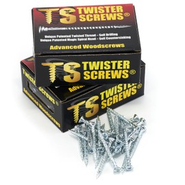 Twister Screws Advanced Multipurpose Wood screw, Self Drilling, Self Countersinking, Ultra sharp Quick Grab Point (50, 5x60mm)