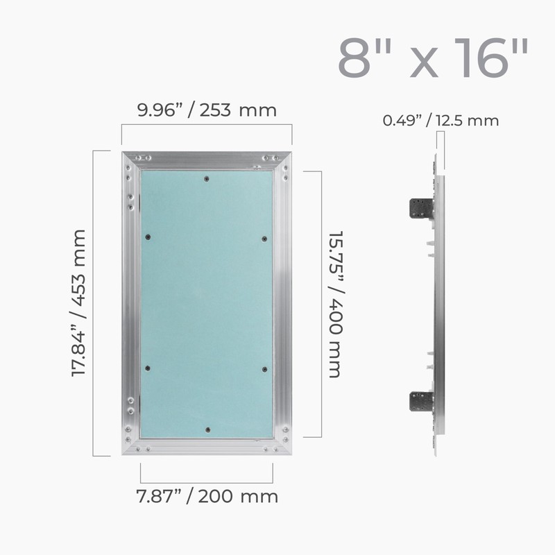 HVAC OV 8" x 16" Drywall Access Panel – Aluminum