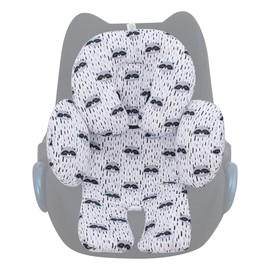 JYOKO Kids Seat Reducer Anti-Allergic Universal Baby 100% Cotton (Raccoon, Includes Head and Body Support, 2 Pieces)