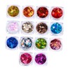 Healvian 3sets Large Quantity Sequins Nail Art Wraps Stickers for